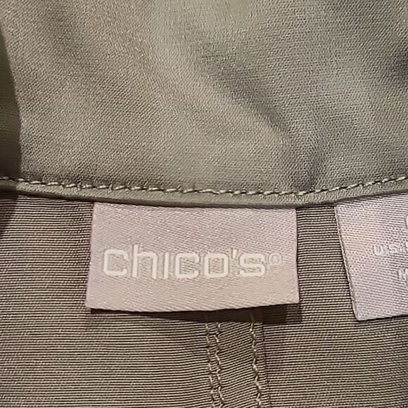 Chicos womens light sage green rayon sinched waist jacket size small - Picture 4 of 9